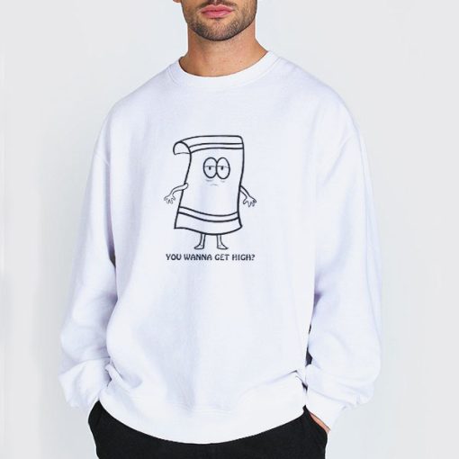 Sweatshirt white South Park 2015 Towelie Wanna Get High Shirt