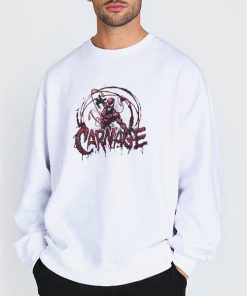 Sweatshirt white Spider Man Carnage Compression Shirt