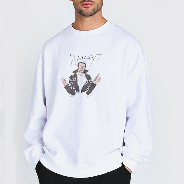 The Fonz Vintage Fonzie T Shirt 2 Sweatshirt white The Fonz Vintage Fonzie T Shirt