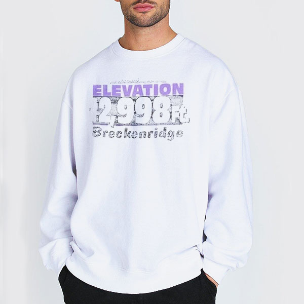 Vintage Breck Elevation 12,998 Ft Shirt 2 Sweatshirt white Vintage Breck Elevation 12,998 Ft