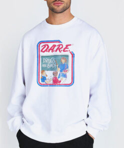 Sweatshirt white Vintage Dare Drugs Are Bad
