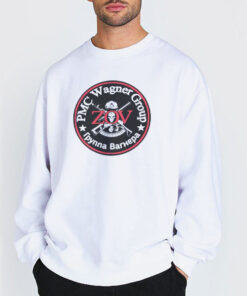 Sweatshirt white ZOV Guns Skull Round Logo PMC Wagner Group