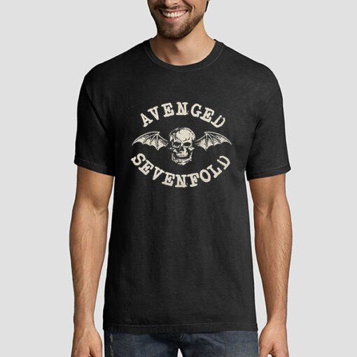 T shirt Black Avenged Sevenfold Logo