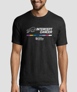 T shirt Black Buffalo Bills Intercept Cancer 2022 Nfl Crucial Catch