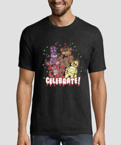 Five Nights at Freddy's Pizzeria Multi Character Celebrate Shirt