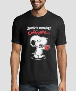 Morning Coffee Snoopy Zombie Shirt