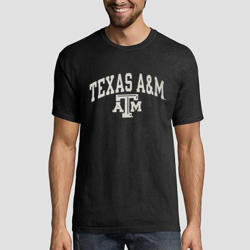 T shirt Black Vintage Champions Texas a&M
