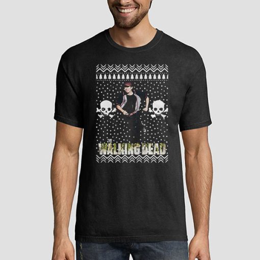 T shirt Black Walking Dead Glenn Rhee Sweatshirt