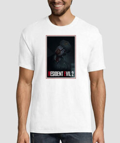 T shirt White 2 Remake Zombie Cop Resident Evil