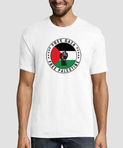 Flag and Fist Free Gaza Free Palestine Shirt