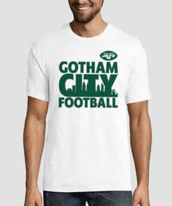 T shirt White New York Football Gotham City Jets