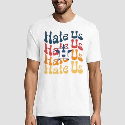 Retro Logo Houston Astros Hate Us Shirt