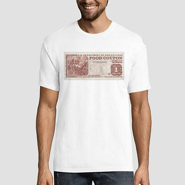 Retro One Dollar Food Stamp Shirt 1 Retro One Dollar Food Stamp Shirt