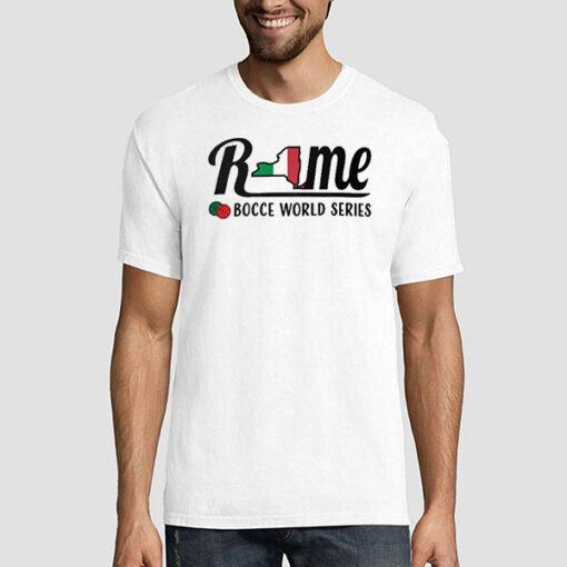 T shirt White Rome Bocce World Series