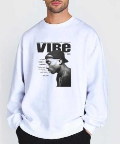 Sweatshirt White Tupac Vibe Magazine