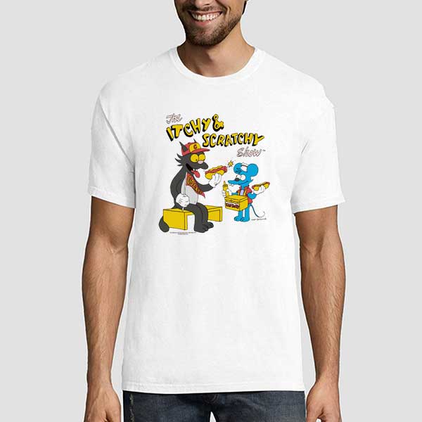 Vintage 1994 Itchy Scratchy T Shirt 2 Vintage 1994 Itchy Scratchy T Shirt