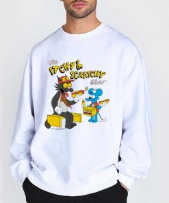 Vintage 1994 Itchy Scratchy T Shirt 6 Sweatshirt White Vintage 1994 Itchy Scratchy