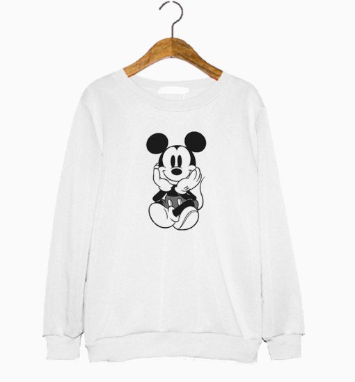 Vintage White Mickey Mouse Sweatshirt