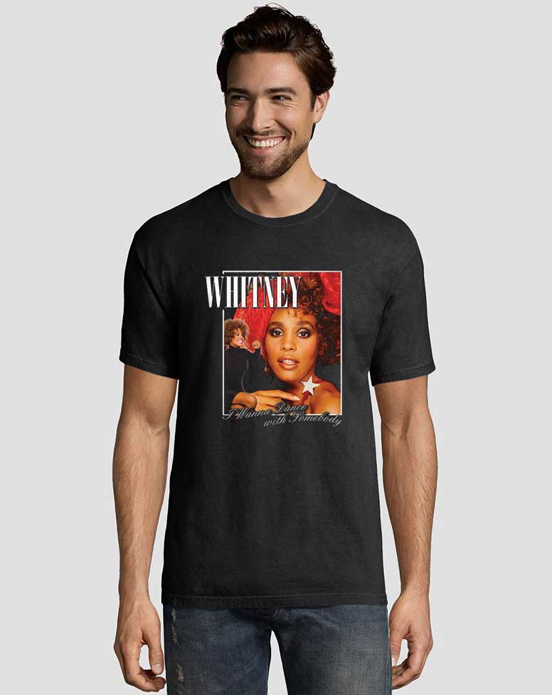 Whitney I Wanna Dance With Somebody Graphic T shirt 2 Whitney I Wanna Dance With Somebody Graphic Tees Shirts