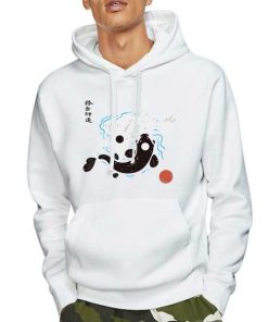Hoodie White Yin Yang Koi Fish Avatar the Last Airbender